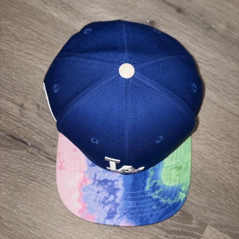 Pro Standard Los Angeles Dodgers MLB Watercolor Tie Dye SnapBack Hat Cap Blue